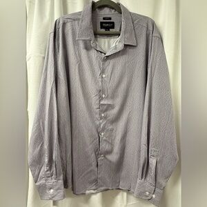 Kenneth Cole Men's Gray Casual Button-Down Shirt Size- XXL
